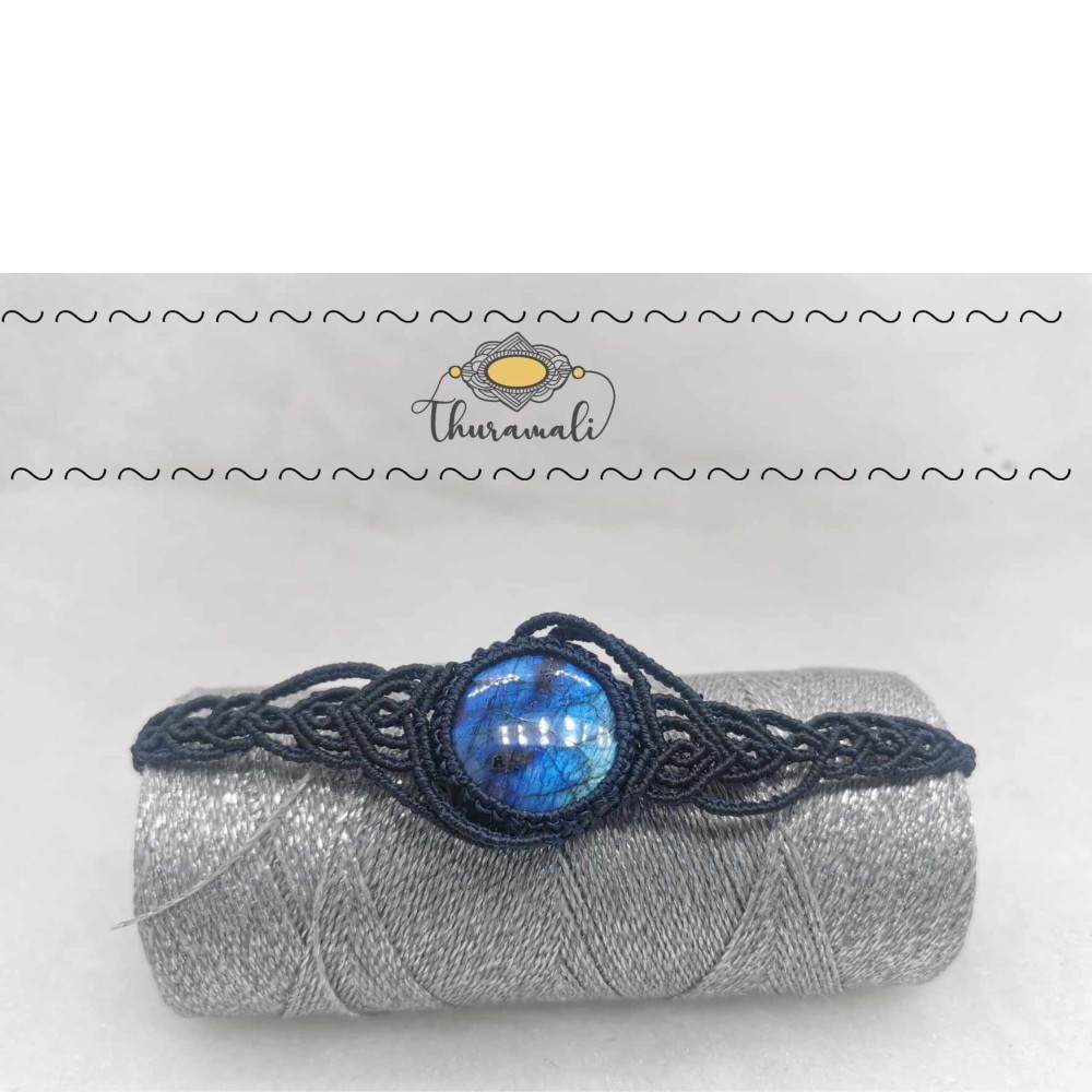 Bracelet en labradorite bleue