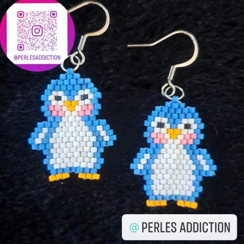  boucle d'oreille pingouins 