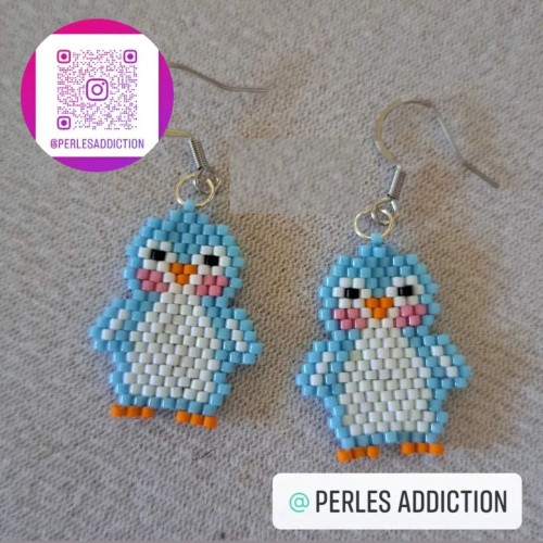  boucle d'oreille pingouins 