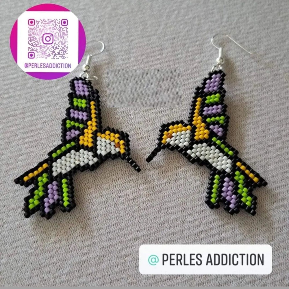 boucles d'oreilles colibri