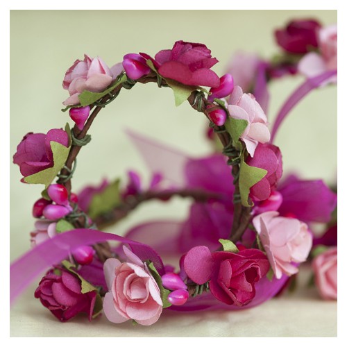 Lot de quatre bracelets fuchsia