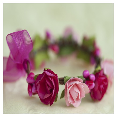 Lot de quatre bracelets fuchsia