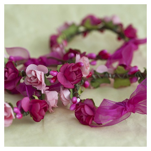 Lot de quatre bracelets fuchsia