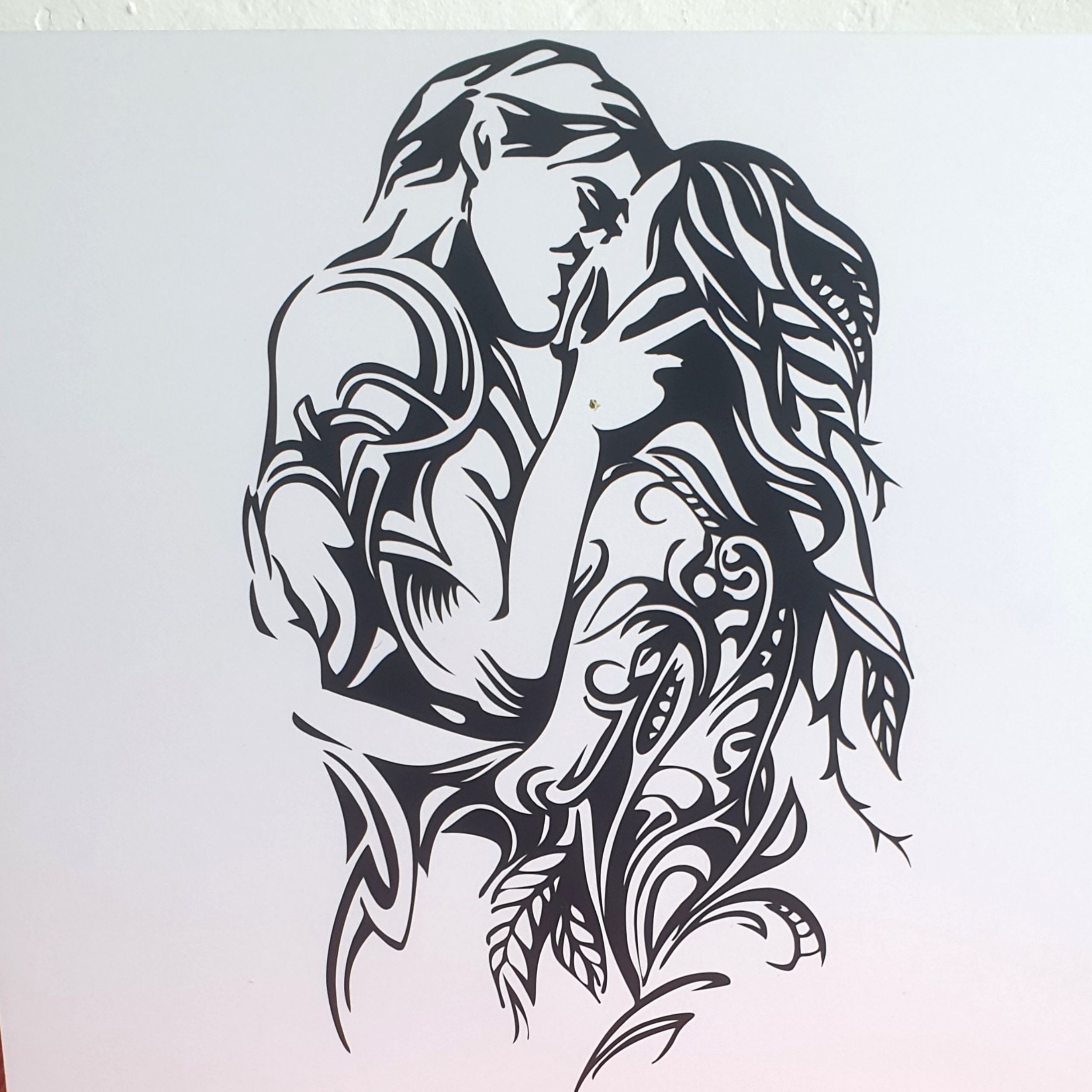 Sticker mural couple 