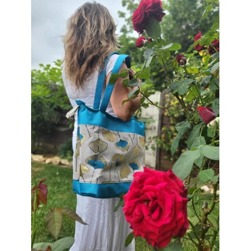 Sac à main bleu turquoise