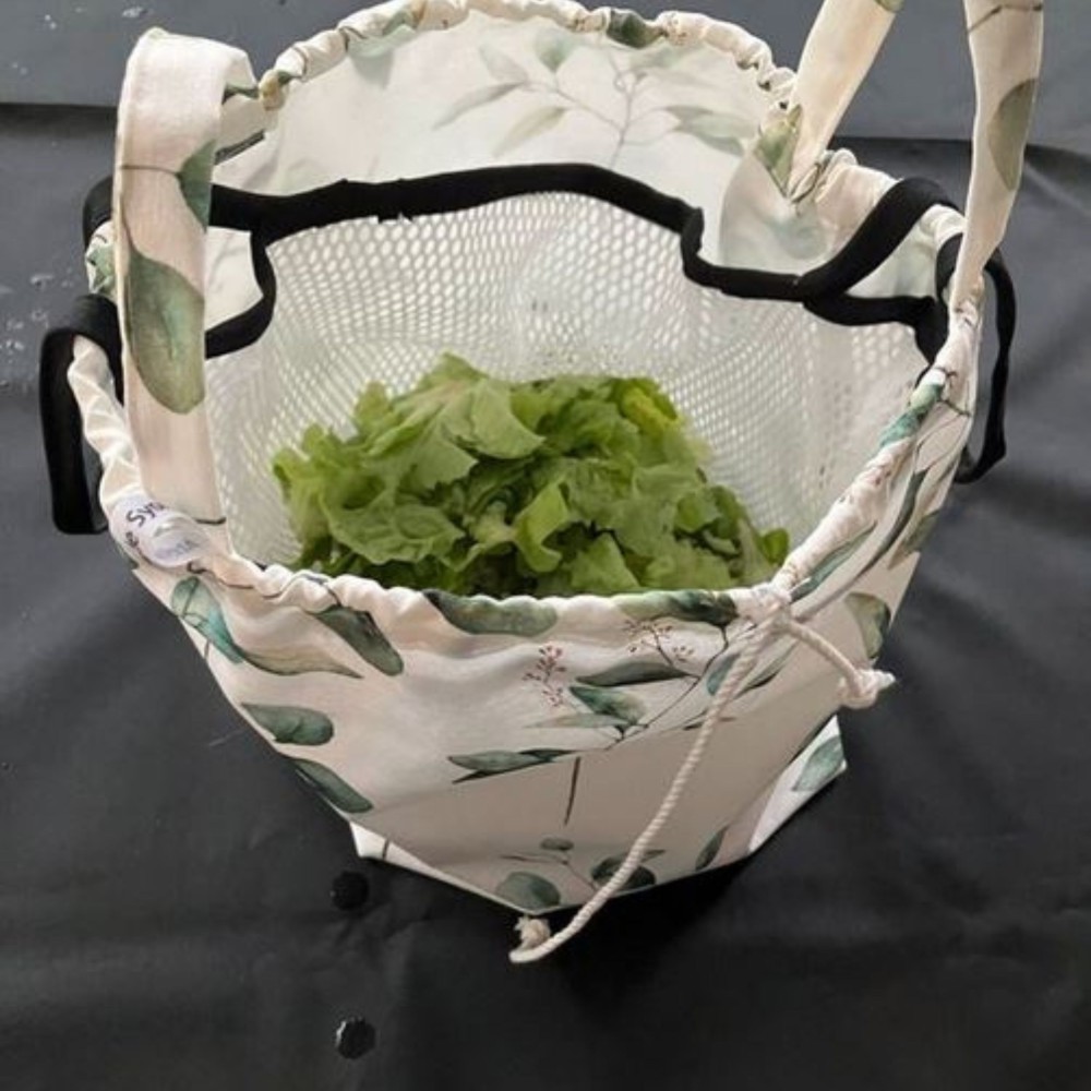 Sac à salade essoreur et conservateur de salade - motifs variés