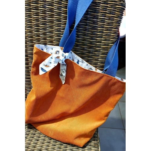 Tote Bag Velours et Coton 