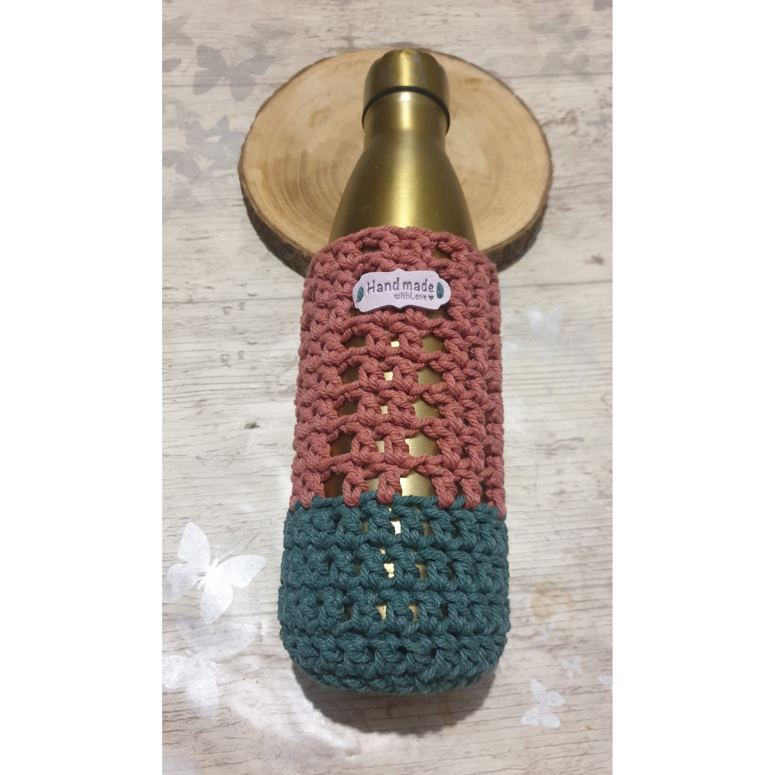 Porte-gourde / porte-bouteille / création artisanale / porte-gourde crochet macramé