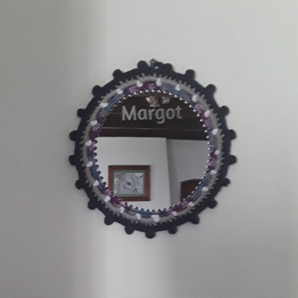 Miroir personnalisé au crochet