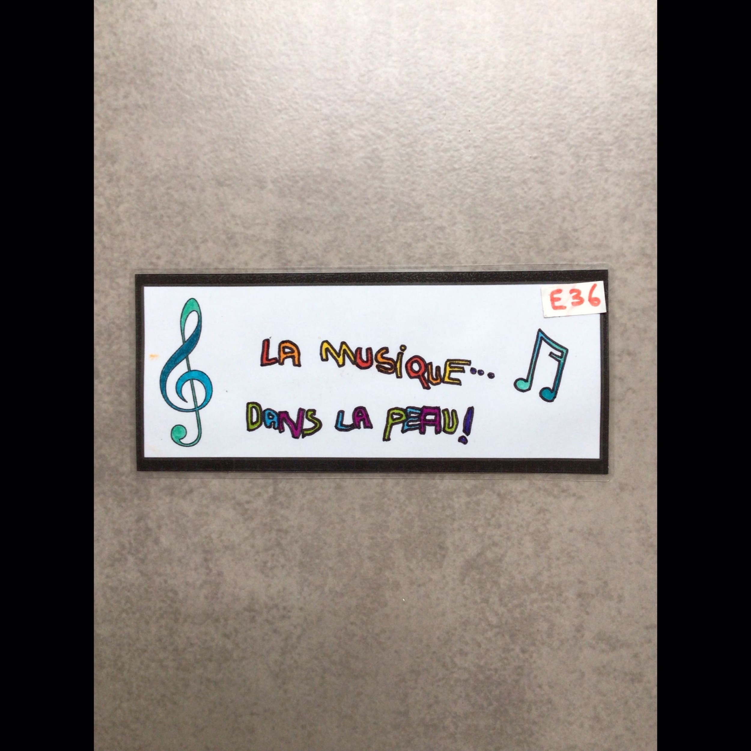 Marque-page « La musique… Dans la peau !»