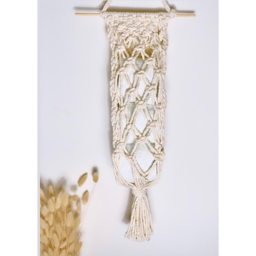 Porte papier toilette en macramé